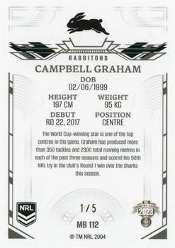 2023 NRL Traders Elite - Mojo Black #MB112 Campbell Graham Back